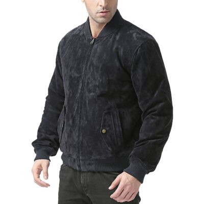Men’s BGSD Urban Suede Leather Bomber Jacket