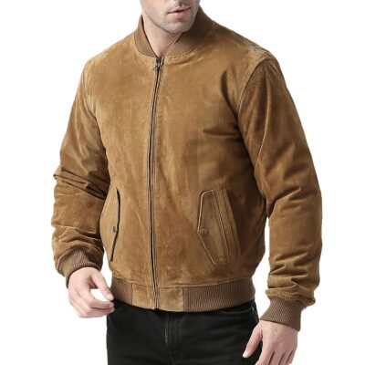 Men’s BGSD Urban Suede Leather Bomber Jacket