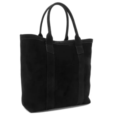 The Black Nubuck Legacy Leather Tote Bag