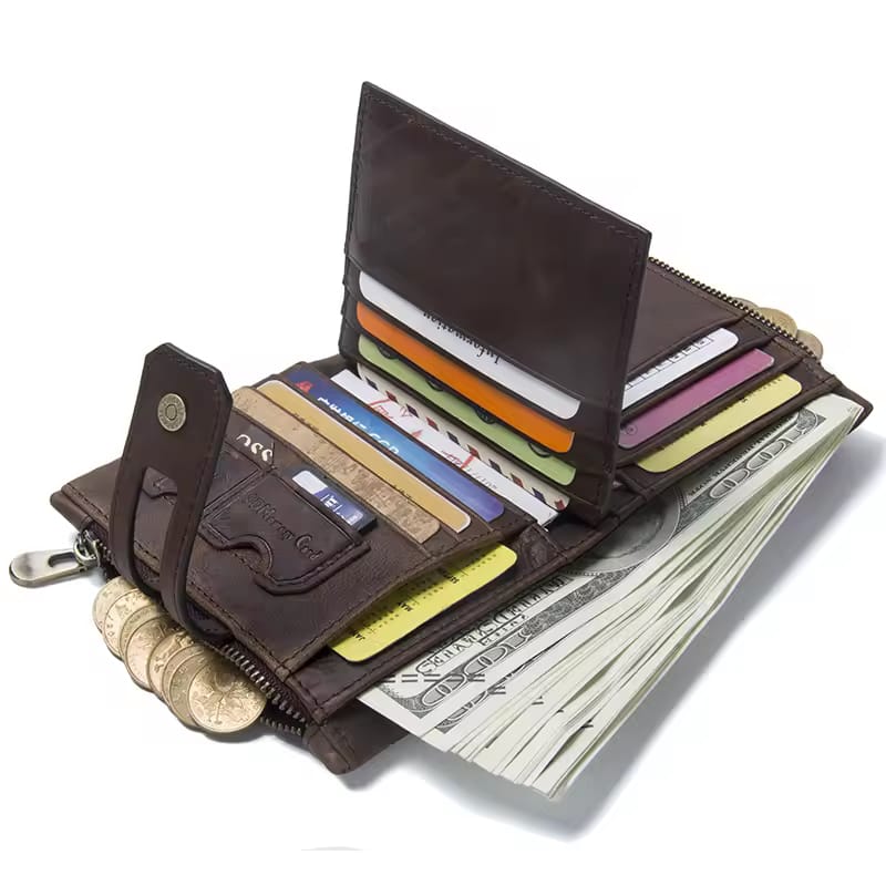 thelegacyleather (3) Legacy Leather Brown Bi-Fold Wallet with Side Pocket